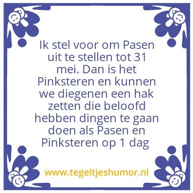 Tegeltje: Pinksteren