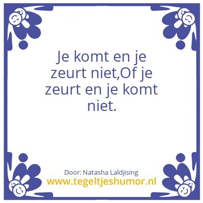 Tegeltje: Gezeur