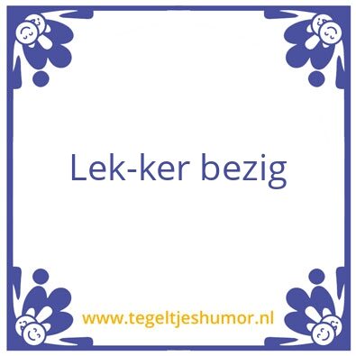 Tegeltje: Drietje