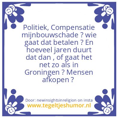 Tegeltje: Politiek wat moet je ermee ?