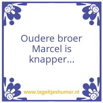 Tegeltje: Ik