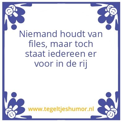 Tegeltje: In de rij