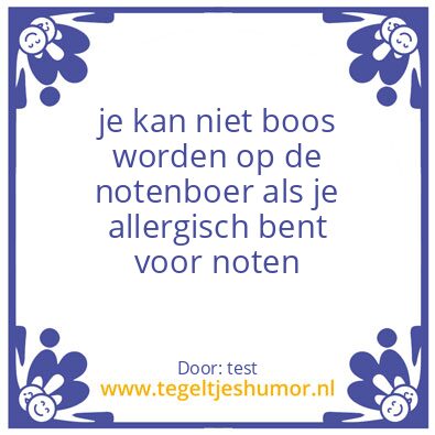 Tegeltje: Test