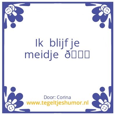 Tegeltje: Corina