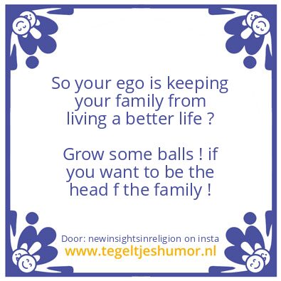 Tegeltje: Ego & Insecurety