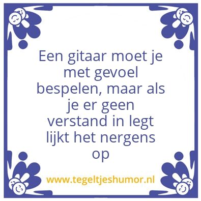 Tegeltje: Gitaar