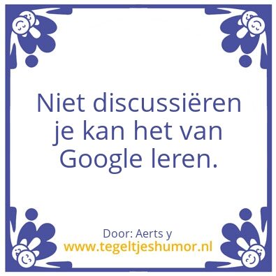 Tegeltje: Blabla