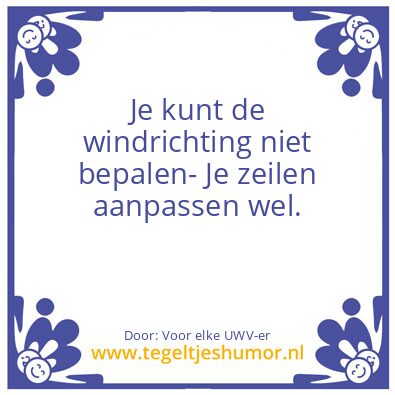 Tegeltje: Doe er je voordeel mee