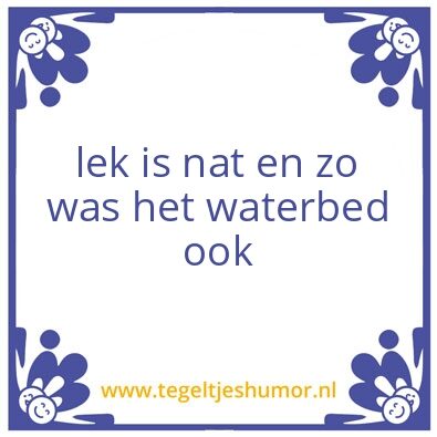 Tegeltje: lek