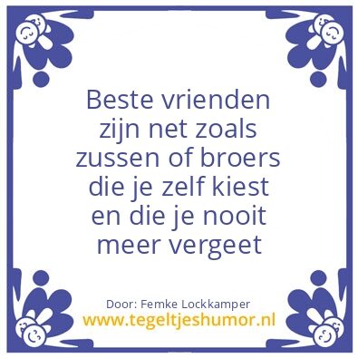 Tegeltje: vriendschap en familie