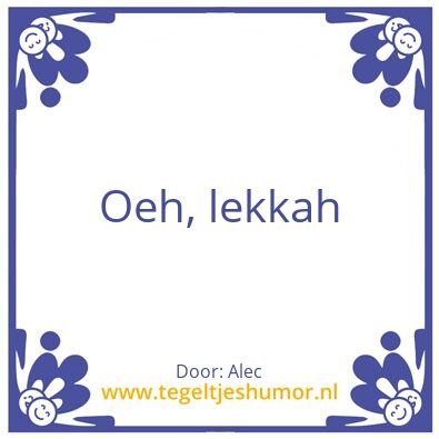 Tegeltje: Alec