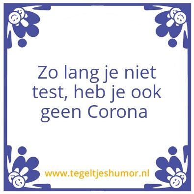 Tegeltje: Corona