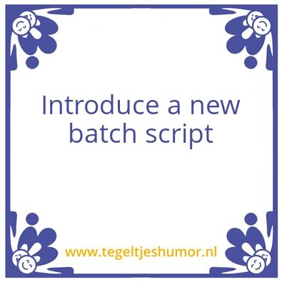 Tegeltje: When in doubt