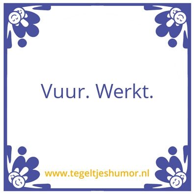 Tegeltje: Vuur