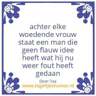 Tegeltje: ruzie