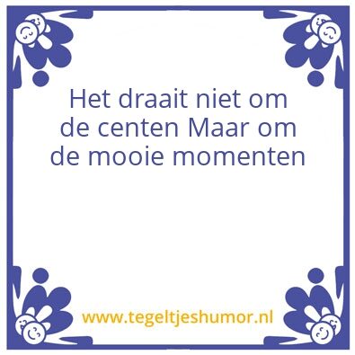 Tegeltje: centen