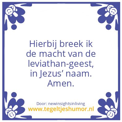 Tegeltje: Hereby i break the power