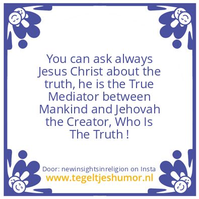 Tegeltje: Jehovah is our Savior.