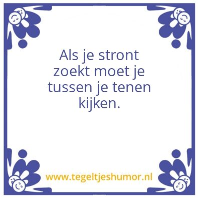 Tegeltje: Stront