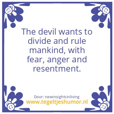 Tegeltje: divide and rule