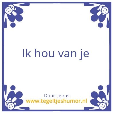 Tegeltje: Zussie,