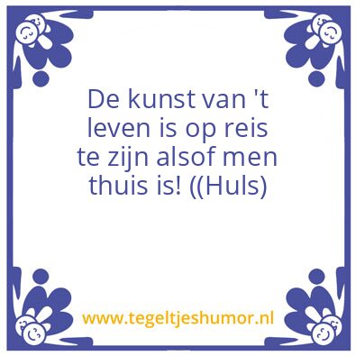 Tegeltje: Vakantie