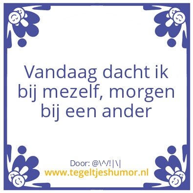 Tegeltje: Denken