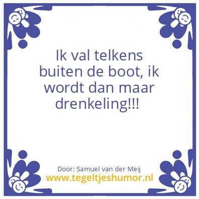 Tegeltje: Drenkeling