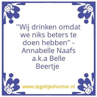 Tegeltje: Drank