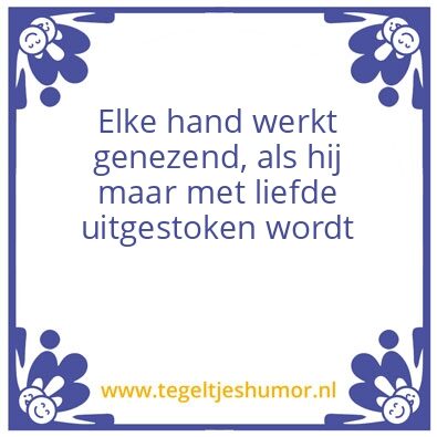 Tegeltje: Een hand vol liefde