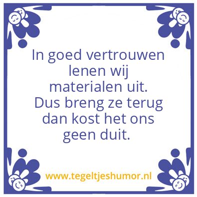 Tegeltje: boeken lenen