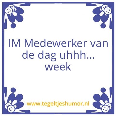 Tegeltje: medewerker