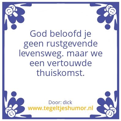 Tegeltje: levensweg