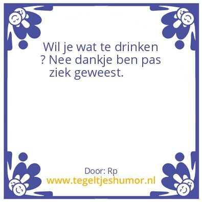 Tegeltje: Ziek