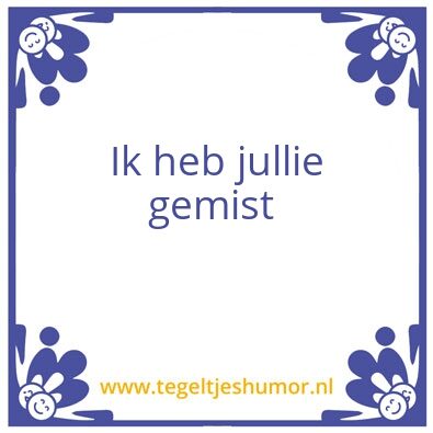 Tegeltje: Eindelijk thuis