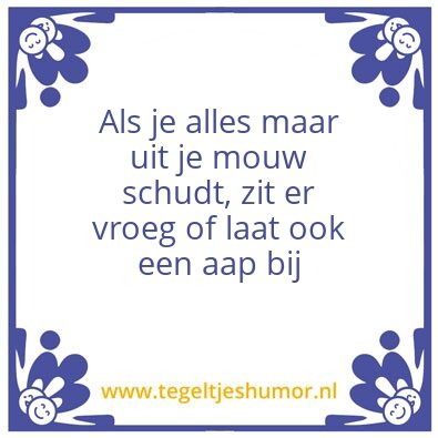 Tegeltje: Aap
