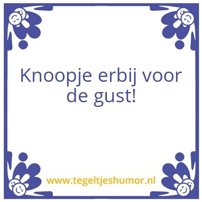 Tegeltje: Knoopje