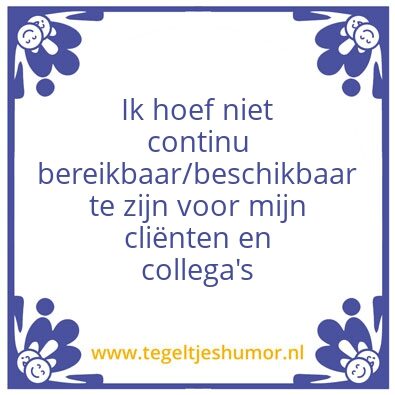 Tegeltje: Werkbegeleiding