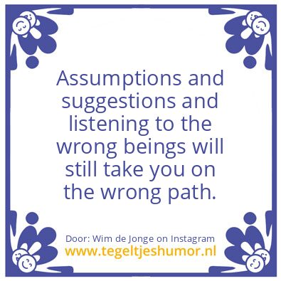 Tegeltje: Assumptions and suggestions