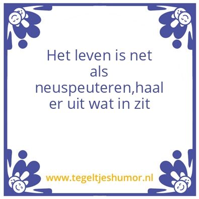 Tegeltje: Het leven