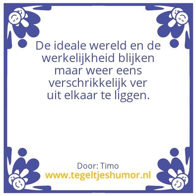Tegeltje: Waanbeeld