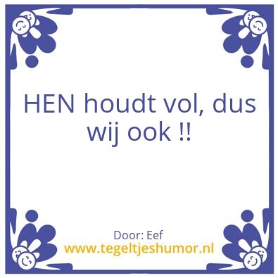 Tegeltje: Hen