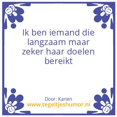 Tegeltje: Wie ben ik