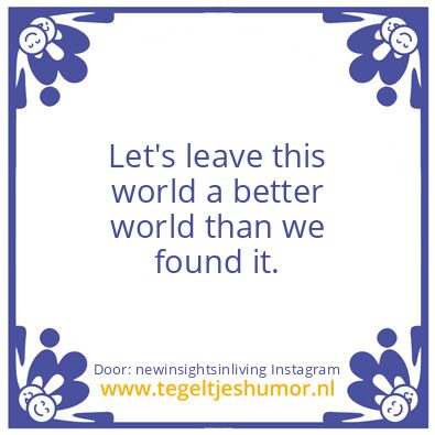 Tegeltje: Yes, you can