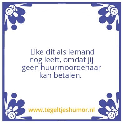 Tegeltje: Huurmoordenaar