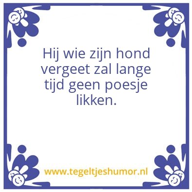 Tegeltje: Hond