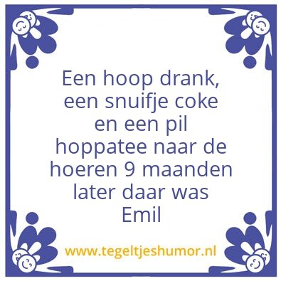 Tegeltje: Emil