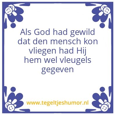 Tegeltje: Vliegen