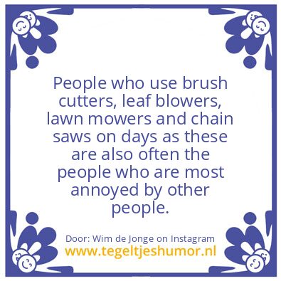 Tegeltje: On days as these ..