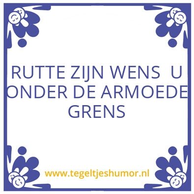 Tegeltje: rutte